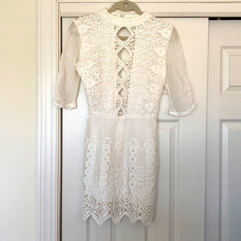 White Crochet Dress✨